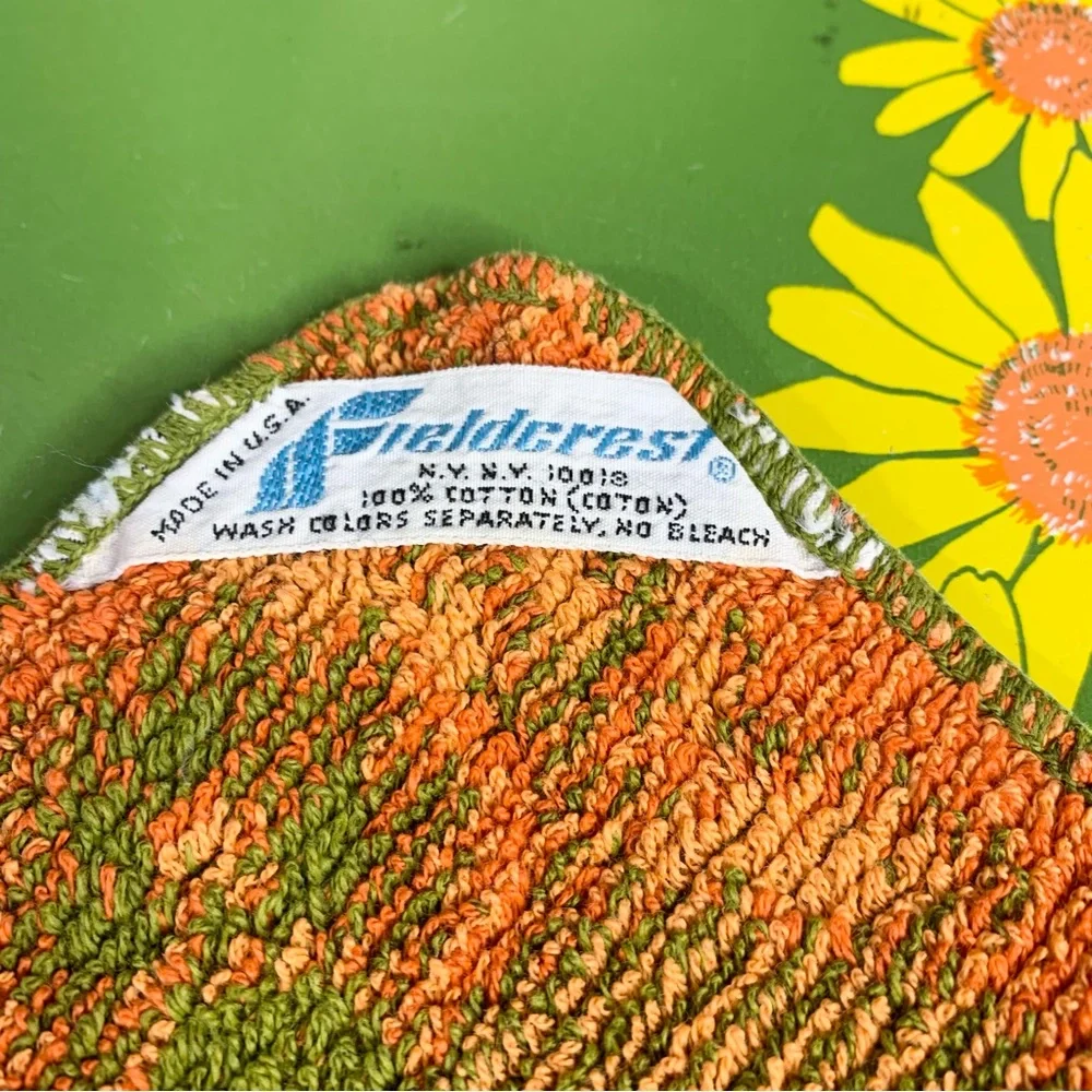 70s Fieldcrest Floral Washcloth